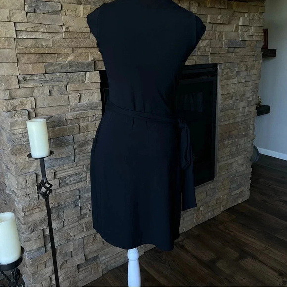Zara Women Wrap Dress Cap Sleeve Black Size M - Picture 4 of 13